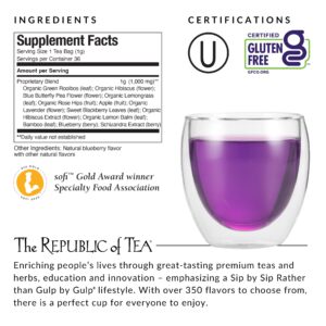 The Republic of Tea Beautifying Botanicals® Daily Beauty Blueberry Lavender Herbal Tea Bags(36 count)