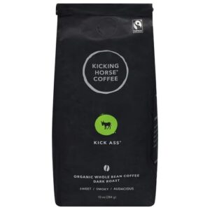 Kicking Horse Coffee, Kick Ass, Dark Roast, Whole Bean, 10 Oz