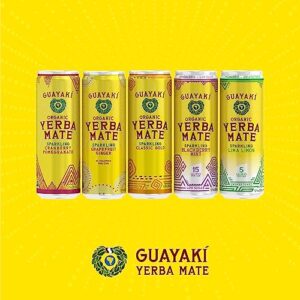 Guayaki Yerba Mate, Sparkling Clean Energy Drink Alternative, Organic Grapefruit Ginger, 12oz Cans (Pack of 12), 45 Calories Per Can, 80mg Caffeine