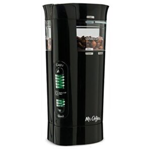 mr. coffee 12 cup electric coffee grinder with multi settings, black, 3 speed - ids77
