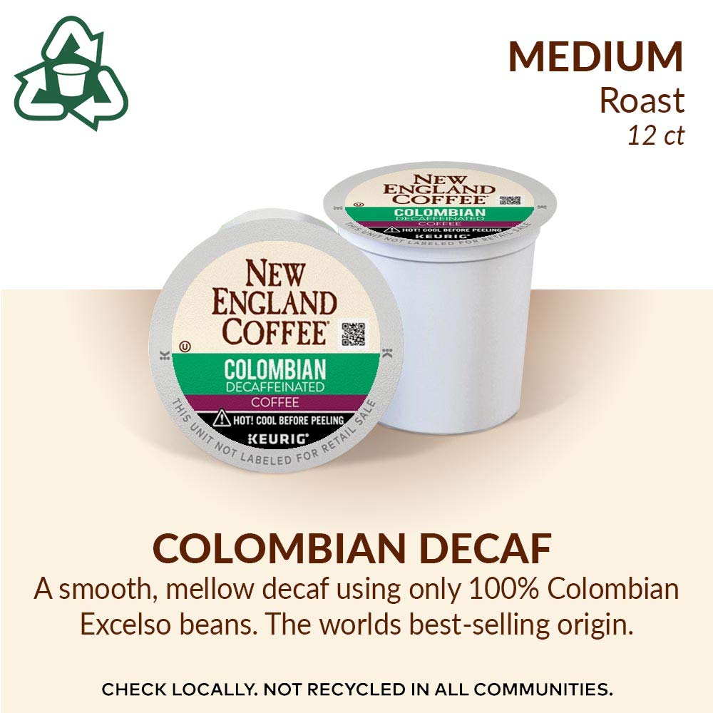 New England Coffee Colombian Supremo Medium-Roast K-Cup Coffee Pods, 32 Count, Intense Flavor & Rich Aroma