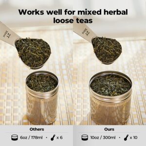 Reinmoson 2 Pack Large Tea Ball Infuser for Loose Leaf Tea & Spice Ball for Cooking Soup, 304 Stainless Steel, Threaded Lid, Chain Hook, Extra Fine Mesh Tea Strainer Ball for Herb, Iced Tea