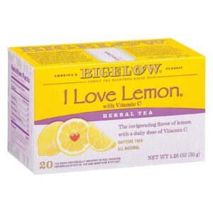 bigelow tea bags, i love lemon, 20 count (pack of 3)