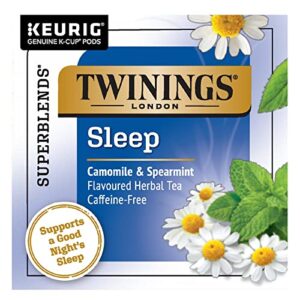 Twinings Nightly Calm Herbal Tea K-Cup Pods for Keurig - Sleep Tea, Bedtime Caffeine-Free Tea Blend, Soothing Chamomile, Relaxing Spearmint, Subtle Lemongrass Flavor, 12 Count (Pack of 2)