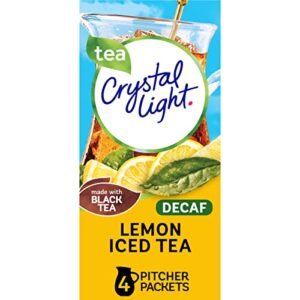 crystal light sugar-free decaffeinated lemon iced tea naturally flavored powdered drink mix 48 count pitcher packets