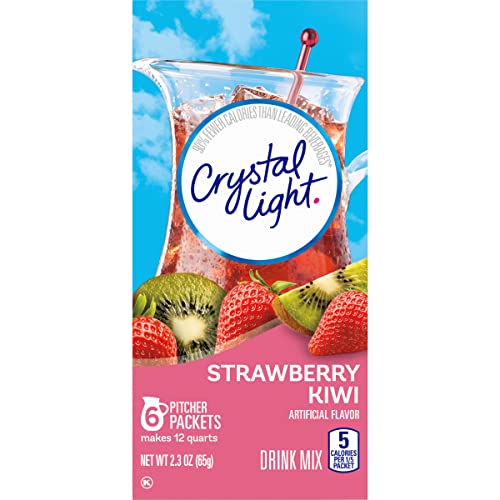 Crystal Light Sugar-Free Strawberry Kiwi Low Calories Powdered Drink Mix 72 Count Pitcher Packets