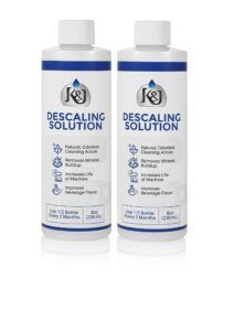 k&j 2-pack universal descaling solution - compatible with all coffee brewers