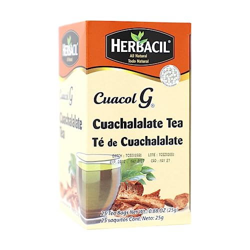 Herbacil Te De Cuachalalate, 2-pack of 25 tea bags per box (50 bags)