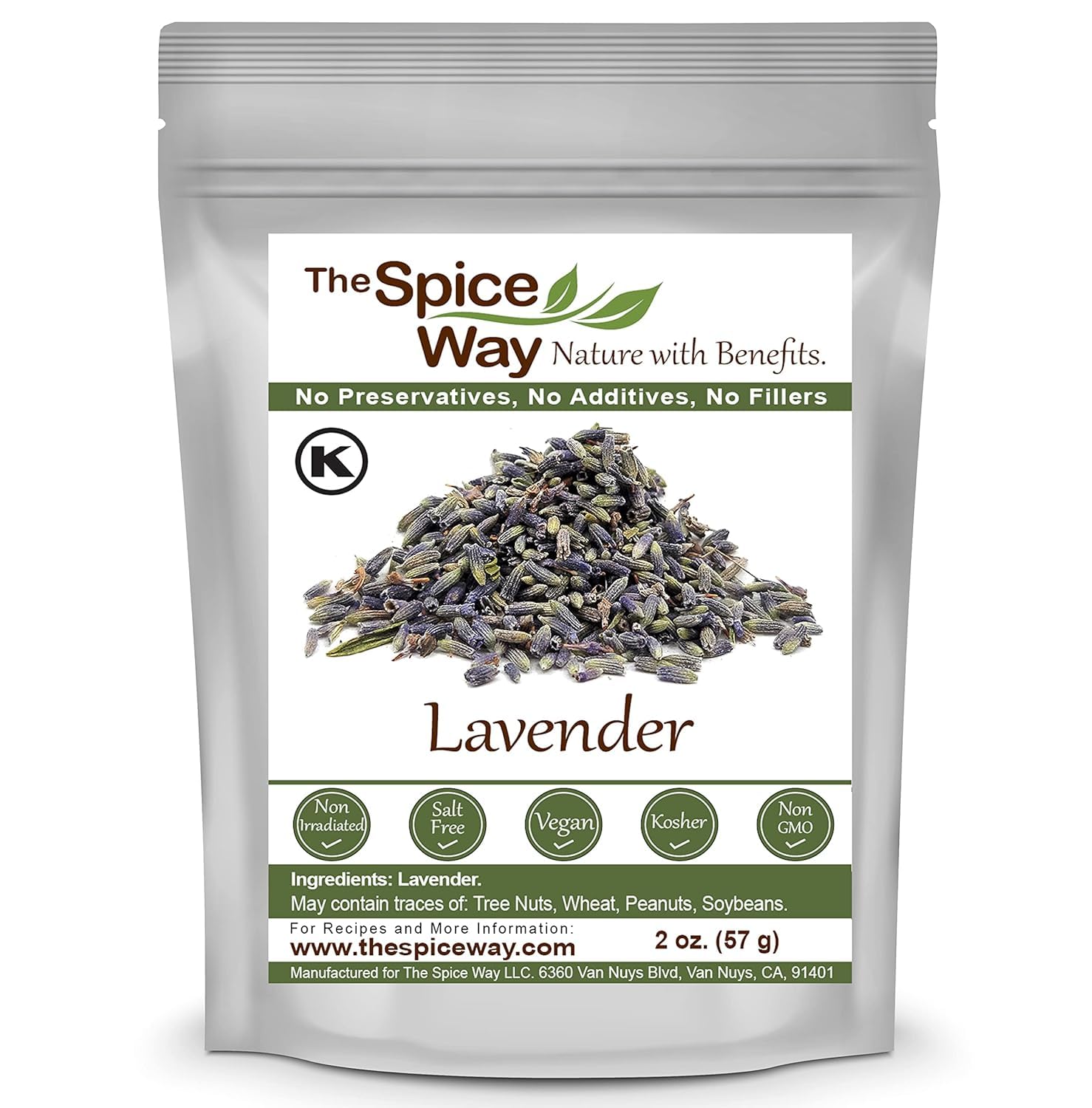 The Spice Way Lavender Flowers - (2 oz) dried flower buds for tea and culinary use