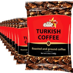 Elite Turkish Ground Roasted Coffee Bag, 3.5000-ounces (Pack of 10)