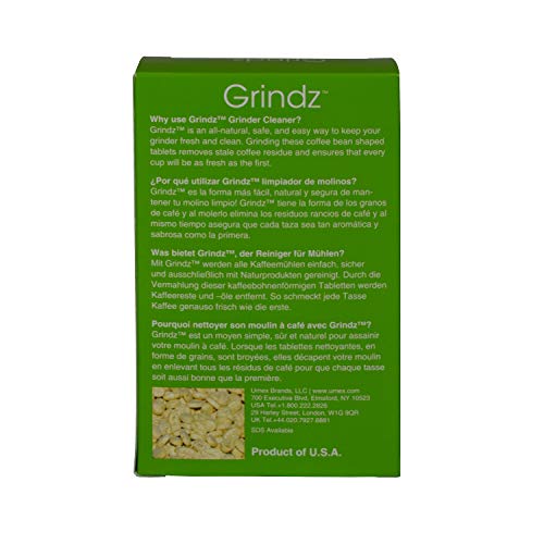 Urnex Grindz Professional Coffee Grinder Cleaning Tablets, 3 Single Use Packets