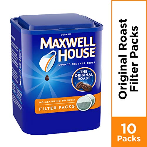 Maxwell House Original Medium Roast Ground Coffee Filter Packs (10 Filter Packs)