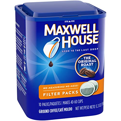 Maxwell House Original Medium Roast Ground Coffee Filter Packs (10 Filter Packs)