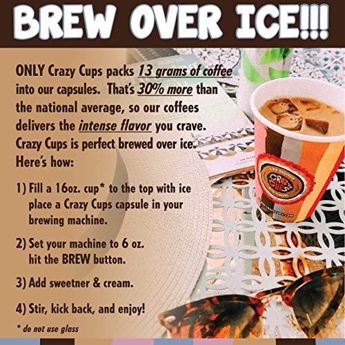 Crazy Cups Flavored Decaf Coffee, for the Keurig K Cups Coffee 2.0 Brewers, Variety Pack Sampler, 40 Count