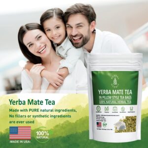 Herbal Hermit Yerba Mate herbal-teas with 50 tea bags Natural Organic Yerba Matte Rich in Chlorophyll, Antioxidants and Vitamins, Made in USA