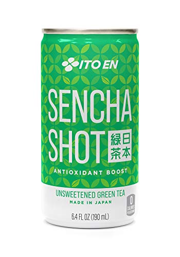 Ito En Sencha Shot, Japanese Green Tea, 6.4 Ounce (Pack of 30), Unsweetened, Zero Calories