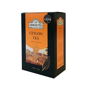 ahmad tea black tea, ceylon loose leaf, 454g - caffeinated & sugar-free