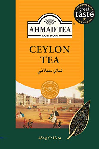 Ahmad Tea Black Tea, Ceylon Loose Leaf, 454g - Caffeinated & Sugar-Free