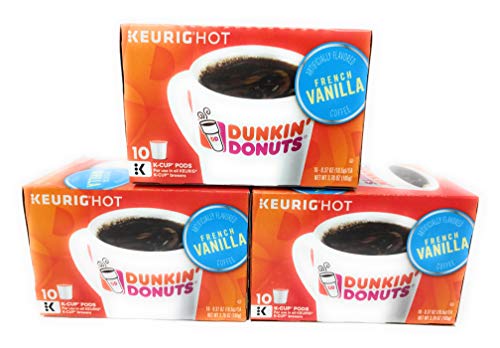 Dunkin' Donuts K-Cups French Vanilla 10 Count (Pack of 3)