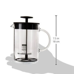 Bodum Latteo Manual Milk Frother, 8 Ounce, Black