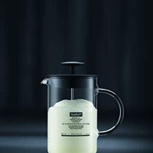 Bodum Latteo Manual Milk Frother, 8 Ounce, Black