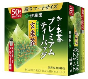 itoen genmaicha (brown rice tea) matcha blend premium bag 2.3g pack of 50