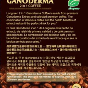 Ganoderma Reishi Coffee Mix, Instant 2-in-1 Mushroom Coffee with All Natural Ganoderma Lucidum. A Non Sugar Dietary Supplement To Replace Regular Coffee - 30 sachets