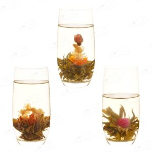 LWXLJMJZC－12pcs Individually Wrapped Blooming Tea，Jasmine Flowering Tea, Green Tea with Flowers－Gifts For Tea Lovers (12 Different Flavors)