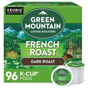 green mountain coffee roasters french roast keurig k-cup pods, dark roast coffee, 96 count (4 packs of 24)