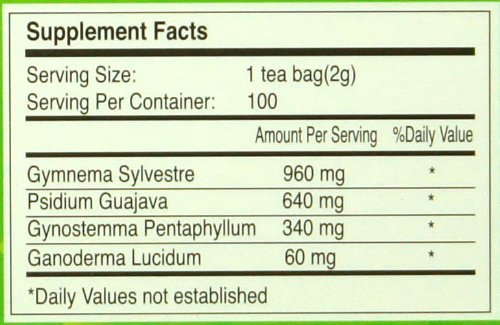 Gymnema Green Tea For Diabetics, No Caffeine