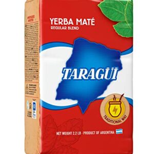 Taragüi Yerba Mate with Stems, 1kg - 2.2 lbs (Red Pack)