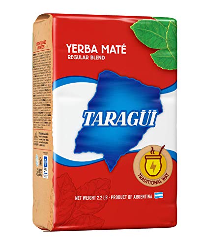 Taragüi Yerba Mate with Stems, 1kg - 2.2 lbs (Red Pack)