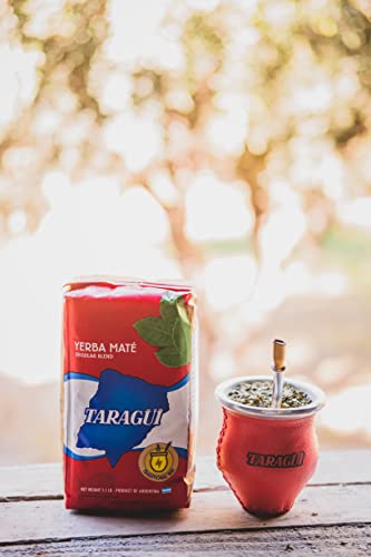 Taragüi Yerba Mate with Stems, 1kg - 2.2 lbs (Red Pack)