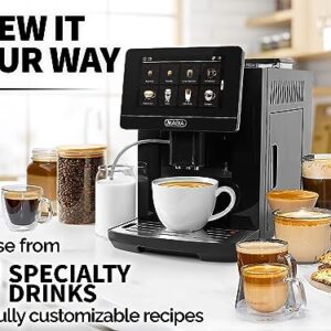 Zulay Magia Super Automatic Coffee Espresso Machine - Durable With Grinder Maker Easy To Use 7” Touch Screen, 19 Recipes, 10 User Profiles