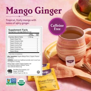 Yogi Tea Ginger Tea Variety Pack - 16 Tea Bags per Pack (3 Packs) - Caffeine-Free Digestive Teas - Organic Ginger Teas - Includes Ginger Tea, Mango Ginger Tea & Lemon Ginger Tea