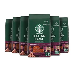 starbucks ground coffee—dark roast coffee—italian roast—100% arabica—6 bags (12 oz each)