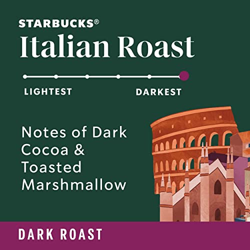 Starbucks Ground Coffee—Dark Roast Coffee—Italian Roast—100% Arabica—6 bags (12 oz each)