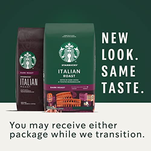 Starbucks Ground Coffee—Dark Roast Coffee—Italian Roast—100% Arabica—6 bags (12 oz each)