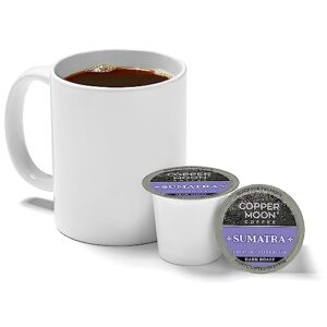 copper moon single serve coffee pods for keurig k-cup brewers, dark roast, sumatra blend, 80 count