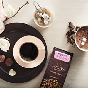 Godiva Chocolatier Medium Roast Ground Coffee, Made With100% Arabica Beans, Chocolate Truffle Flavor, 10 Ounce Gift Bag