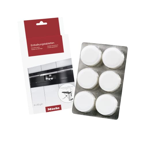 Miele Original Descaling Tablets with Moisture Plus, for Coffee Machines, Steam Ovens, FashionMaster, and Ovens/Ranges with Moisture Plus, Pack of 6