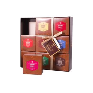 Coffee Gift Set - 9 Assorted Gourmet Ground Flavours Including French Vanilla Mocha, Perfect Gifts For Coffee Lovers