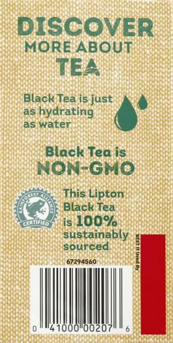 Lipton Black Tea Bags, Hot or Iced, 72 Count