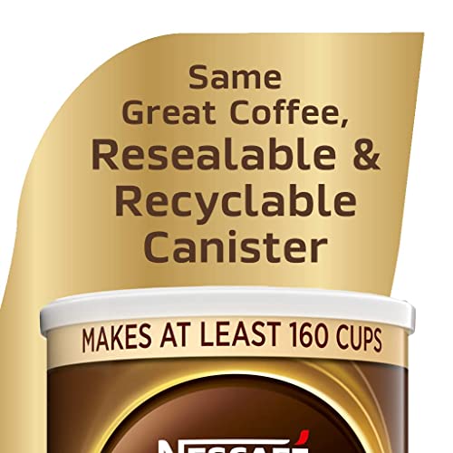 NESCAFE Taster's Choice, French Roast Medium Dark Roast Instant-Coffee, 11.1 oz. Resealable Canister, 2 Pack (320-cups total)