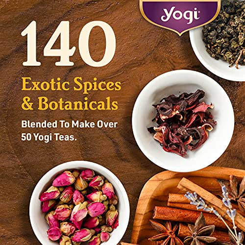 Yogi Tea Egyptian Licorice Mint Tea - 16 Tea Bags per Pack (4 Packs) - Caffeine-Free Organic Tea - Includes Peppermint Leaf, Licorice Root, Cinnamon Bark, Cardamom Pod, Ginger Root & More