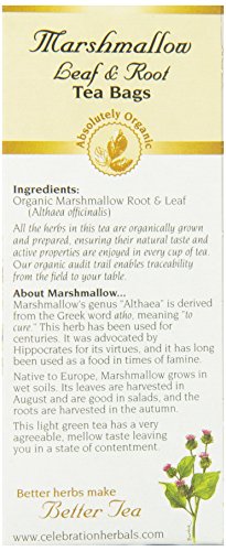 CELEBRATION HERBALS Marshmallow Leaf & Root Organic 24 Bag, 0.02 Pound