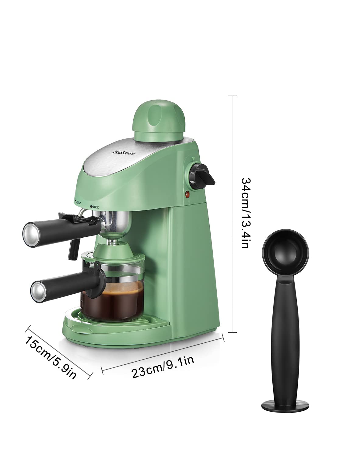 Yabano Espresso Machine, 3.5Bar Espresso Coffee Maker, Espresso and Cappuccino Machine with Milk Frother, Espresso Maker with Steamer