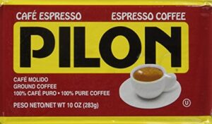 pilon espresso 100 % arabica coffee, 10 ounce (pack of 4)