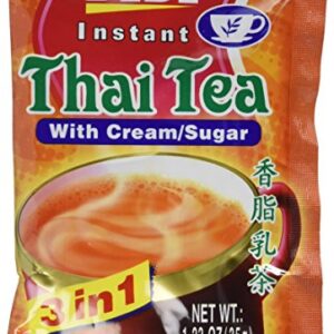 Unknown DEDE Instant Thai Tea Drink with and Sugar 12 Pockets, cream, 14.76 Ounce