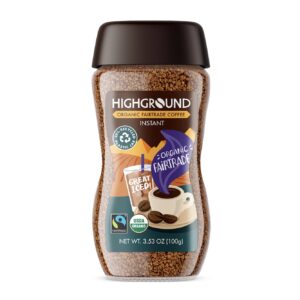 Highground Organic Instant Regular Coffee, 3.53 Oz